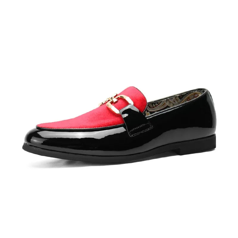 Men's Casual Leather Shoes Mens Fashion Patchwork Party Wedding Loafers Moccasins Men Slip-on Light Comfortable Driving Flats