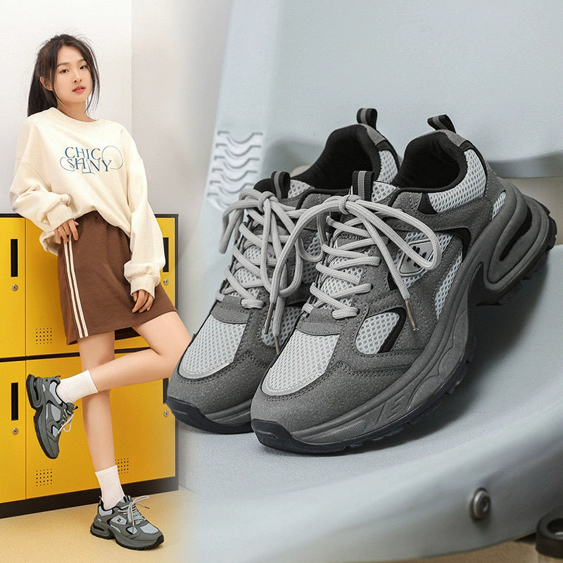 ZHR/Then Dad Shoes Women's New Arrival Spring Easiest for Match Casual Sneaker Breathable Soft Bottom Comfortable Breathable Elevator Shoes