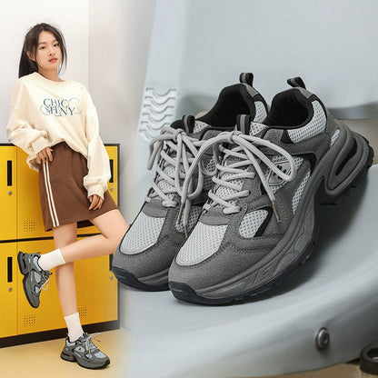 ZHR/Then Dad Shoes Women's New Arrival Spring Easiest for Match Casual Sneaker Breathable Soft Bottom Comfortable Breathable Elevator Shoes