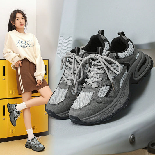 ZHR/Then Dad Shoes Women's New Arrival Spring Easiest for Match Casual Sneaker Breathable Soft Bottom Comfortable Breathable Elevator Shoes