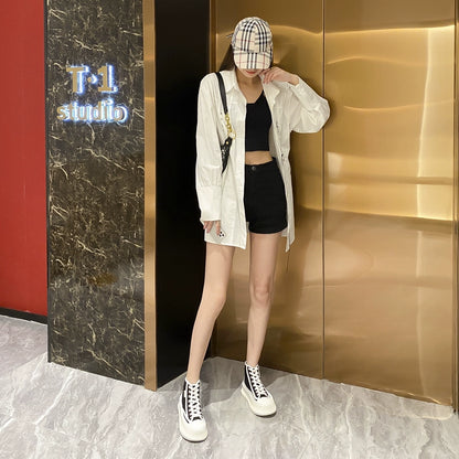 Thick Sole High-Top Canvas Shoes for Women New Summer New Arrival Heightened Platform Shoes Shoelace round Head Leisure Easiest for Match Biscuit Shape Shoes