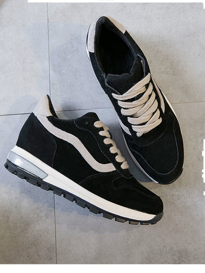Easiest for Match Casual Shoes Ins Trendy Dad Shoes Women's Shoes 2023 New Single Layer Shoes Hidden Heel Women's Shoes Autumn and Winter Sports Shoes
