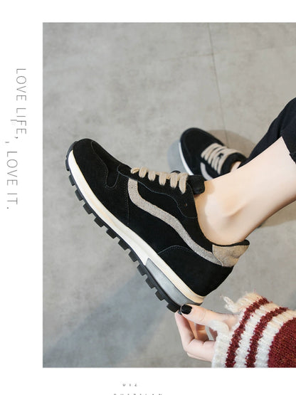 Easiest for Match Casual Shoes Ins Trendy Dad Shoes Women's Shoes 2023 New Single Layer Shoes Hidden Heel Women's Shoes Autumn and Winter Sports Shoes