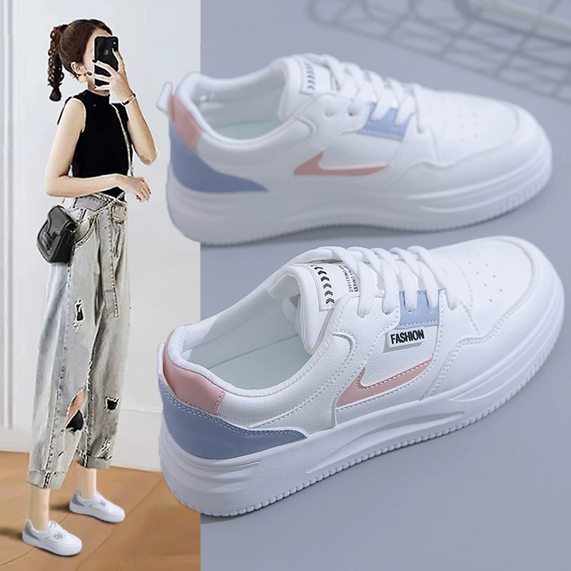 Leather Cover White Shoes Female 2023 Autumn New Arrival Ins Super Popular Student Wild Shoes K-style Women's Casual Shoes Single