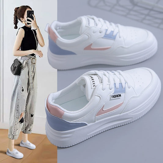 Leather Cover White Shoes Female 2023 Autumn New Arrival Ins Super Popular Student Wild Shoes K-style Women's Casual Shoes Single